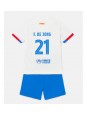 Otroški Nogometna dresi replika Barcelona Frenkie de Jong #21 Gostujoči 2023-24 Kratek rokav (+ hlače)